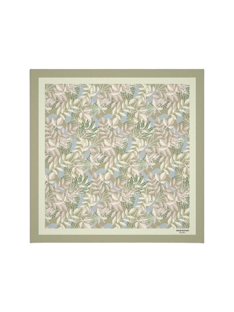 Foulard 50x50 WKACAMICE Max Mara Weekend stampa verde