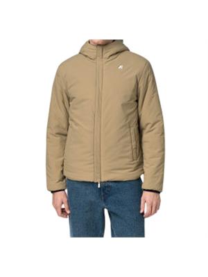 Giubbino reversibile Jack K-Way waterproof nero/beige in UOMO