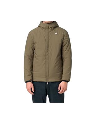 Giubbino reversibile Jack K-Way waterproof blu/khaki in UOMO