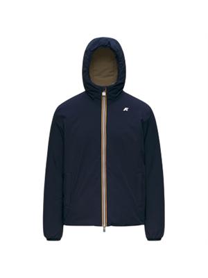 Giubbino reversibile Jack K-Way waterproof blu/khaki in UOMO