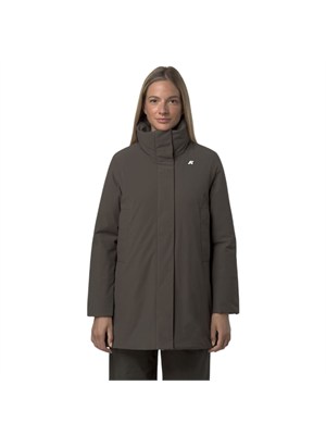Giubbino Marla K-Way donna in tessuto khaki in DONNA