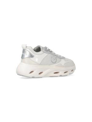 Sneakers bianca Pink09 Pinko in pelle e tessuto in DONNA