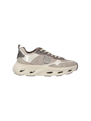 Sneakers avorio Pink09 Pinko in pelle e tessuto in DONNA