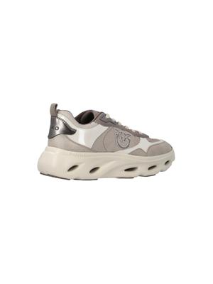 Sneakers avorio Pink09 Pinko in pelle e tessuto in DONNA