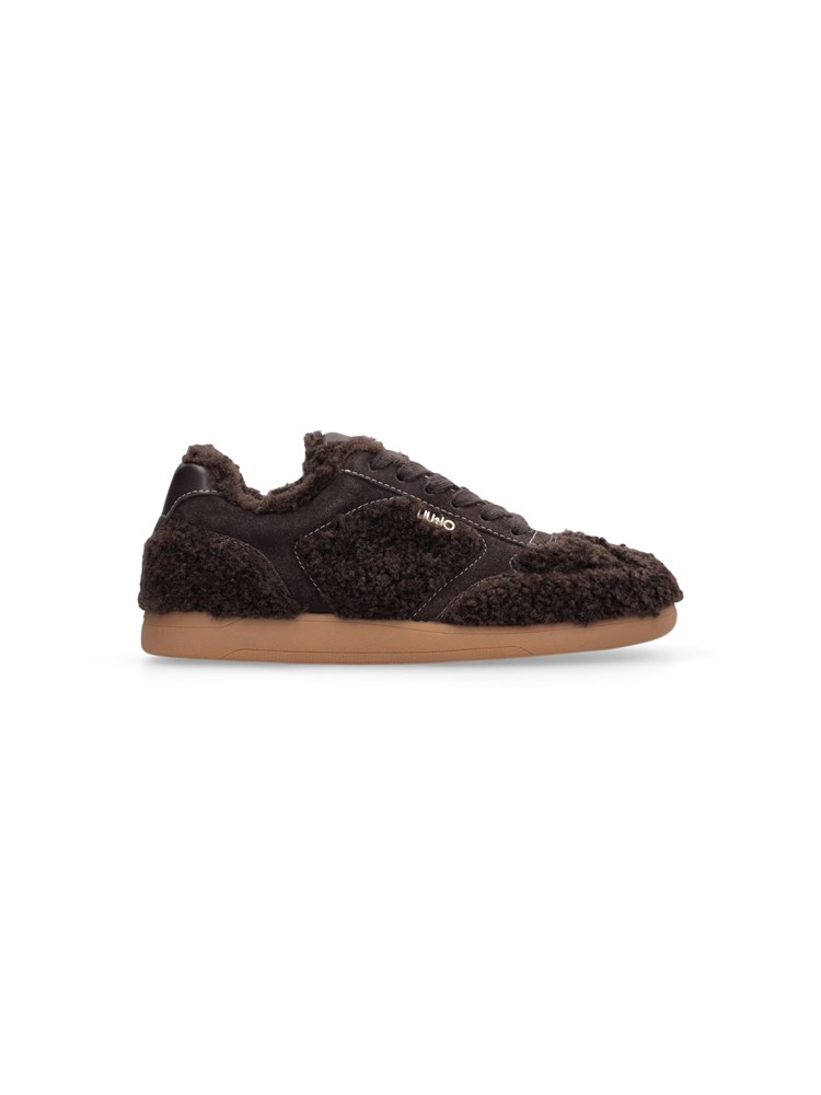 Sneakers Connor Liu Jo donna in tessuto teddy marrone