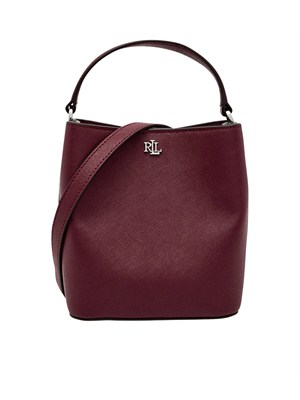 Borsa Reese Lauren Ralph Lauren in pelle bordeaux in DONNA
