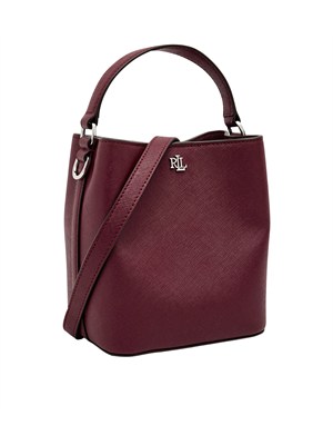 Borsa Reese Lauren Ralph Lauren in pelle bordeaux in DONNA