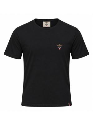 T-shirt nera Aeronautica Militare in cotone in UOMO