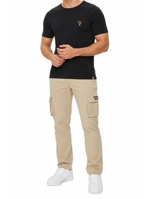 T-shirt nera Aeronautica Militare in cotone in UOMO