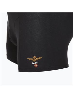 Slip 2 pack Aeronautica Militare in cotone nero in UOMO