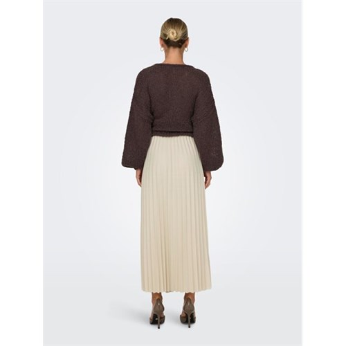 ONLY 15305227 Sand Newmelisa Skirt Bianco Donna in Abbigliamento