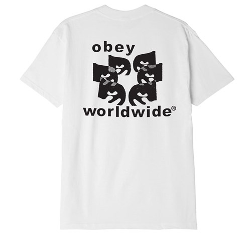 OBEY 165263364 Tee Wht Worldwide in Abbigliamento