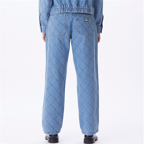 OBEY 242000116 Jeans Lin Easy Dm Blu Donna in Abbigliamento