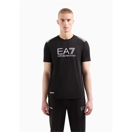 EA7 EMPORIO ARMANI 3DPT29 Pjulz 1200 T-Shirt Nero Uomo in Abbigliamento