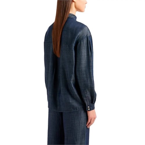 ARMANI EXCHANGE 3DYC64 Y15PZ 1500 Camicia Blu Donna in Abbigliamento