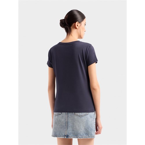 ARMANI EXCHANGE 3DYT01 Yj3RZ 1593 T-Shirt Blu Donna in Abbigliamento