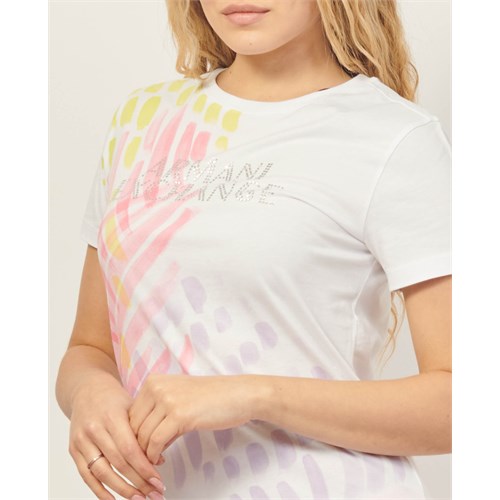 ARMANI EXCHANGE 3DYT64 Yjdgz 1000 T-Shirt Bianco Donna in Abbigliamento