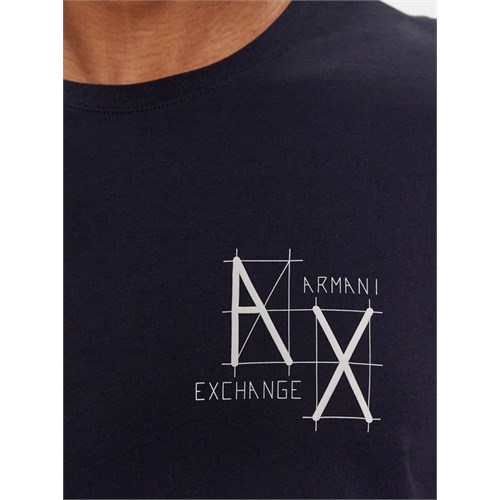 ARMANI EXCHANGE 3DZTHQ Zjbyz 15CX T-Shirt Blu Uomo in Abbigliamento