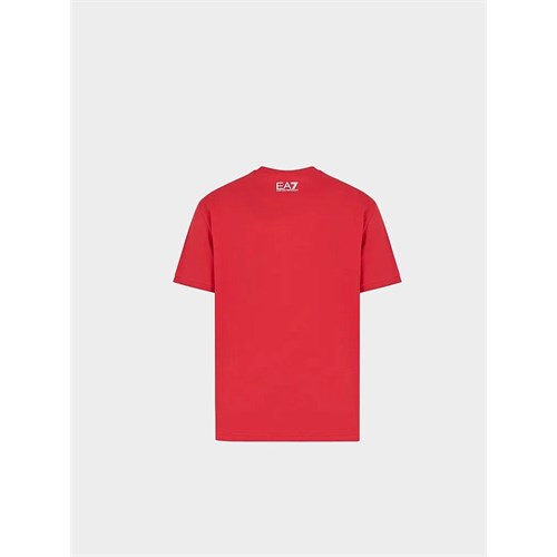 EA7 EMPORIO ARMANI 6RPT51 Pj7BZ 1462 T-Shirt Rosso Uomo in Abbigliamento