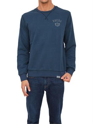 FELPA GUESS JEANS BLU in UOMO