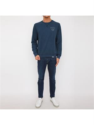 FELPA GUESS JEANS BLU in UOMO