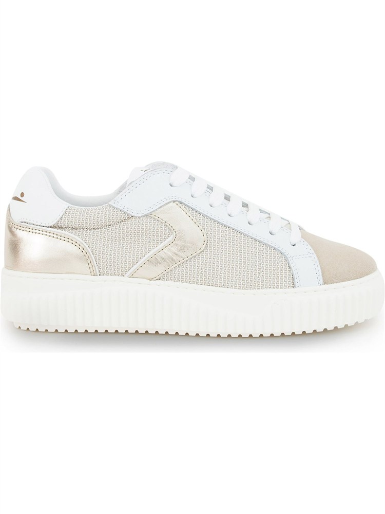 SNEAKERS VOILE BLANCHE BEIGE