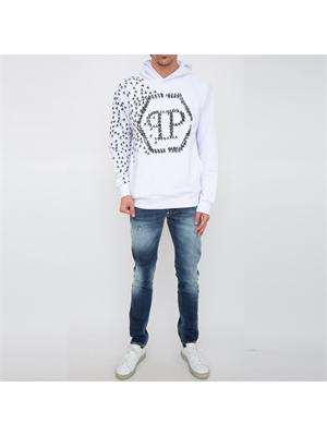 FELPA PHILIPP PLEIN BIANCO in UOMO