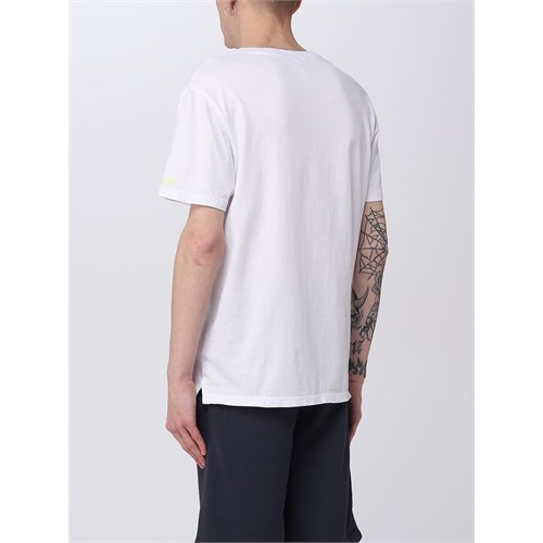SUN68 A33105 01 T-Shirt Mc Bianco Uomo in Abbigliamento