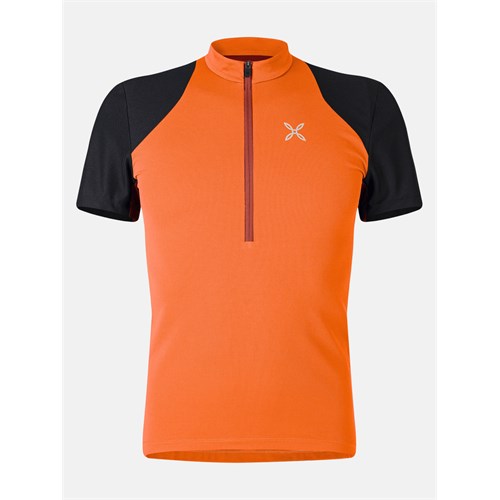 MONTURA Mtzn51X 6861 Zip T-Shirt Arancio-Rosso Uomo in Abbigliamento