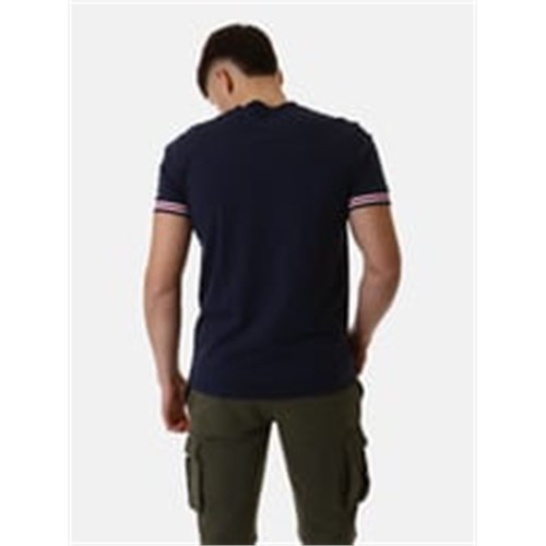 SUN68 T33103 07 T-Shirt Mc Blu Uomo in Abbigliamento