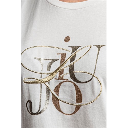 LIU JO Ta4136JS003 N9051 T-Shirt Mc Bianco Donna in Abbigliamento
