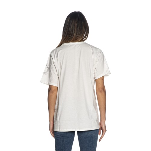 LIU JO Ta4138JS923 10604 T-Shirt Mc Bianco Donna in Abbigliamento