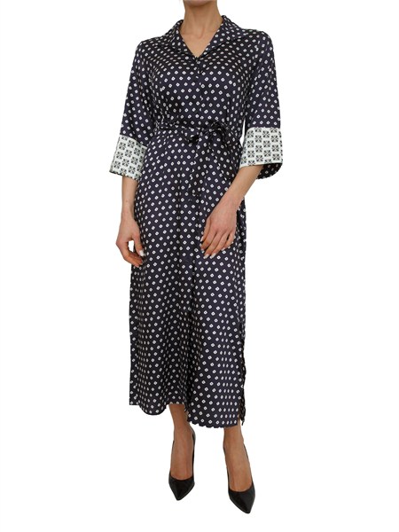 abito chemisier emmfolgore emme marella in twill stampato blu emmfolgore