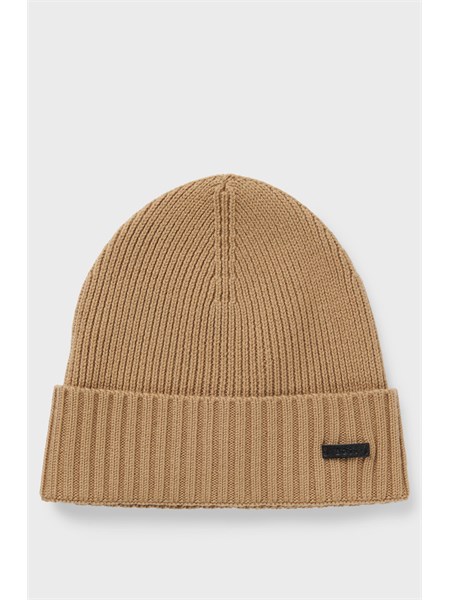 berretto boss uomo in lana vergine cammello fati50495306