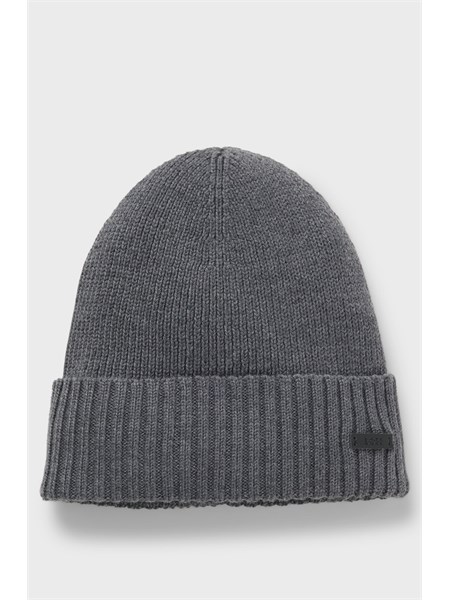 berretto boss uomo in lana vergine grigio fati50495306