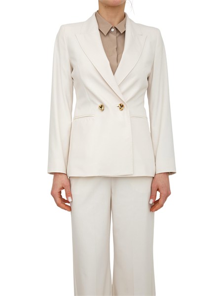 blazer doppiopetto mlltropico marella in tela bistretch avorio mlltropico
