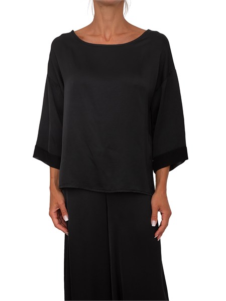 blusa citino kocca in viscosa fluida nera citinobl8416