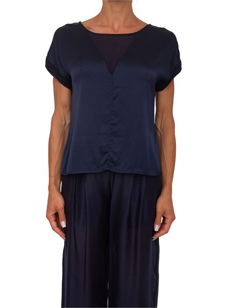 blusa clinton kocca in viscosa blu clintonbl8418