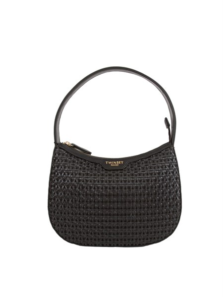 borsa hobo nera twinset lavorazione intrecciata 251td8041