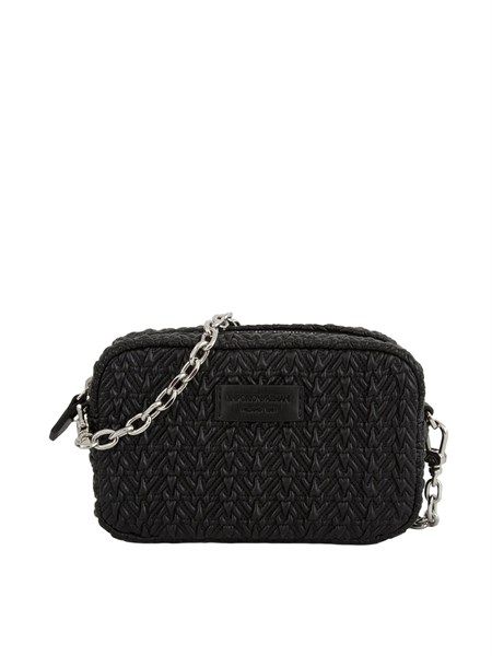 borsa a tracolla emporio armani in ecopelle goffrata nera ew001924af19228