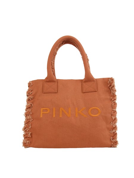 borsa beach pinko in canvas color cuoio 106673a3a4