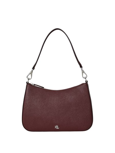 borsa danni media laure ralph lauren in pelle saffiano bordeaux danni26431883768052