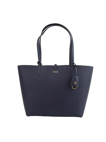 borsa double face ralph lauren in pelle ecologica martellata blu rvrsble431795329077