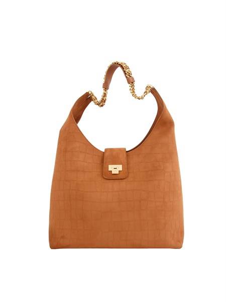 borsa elisabetta franchi in suede cuoio bs01a61e2