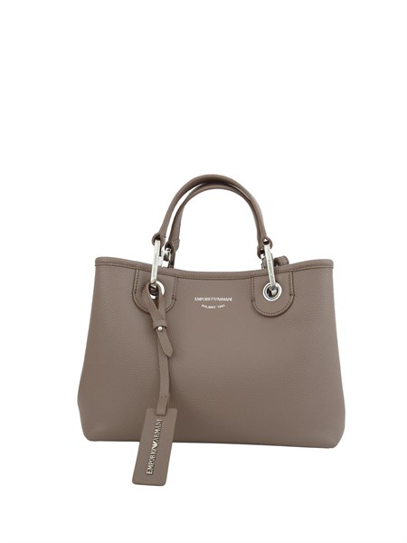 borsa emporio armani in ecopelle taupe effetto martellato con tracolla ew000361af12036