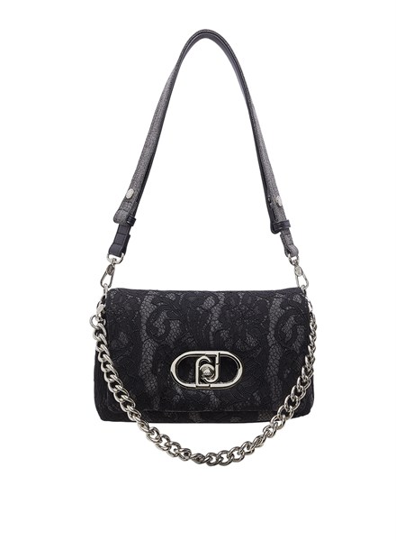 borsa la puffy liu jo in denim grigio e pizzo valencienne aa6148t352a
