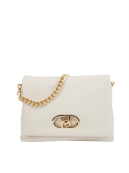 borsa liu jo lapuffy in ecopelle avorio con catena oro af5147e0161