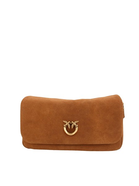 borsa love bag click soft horizontal handle pinko in suede marrone 106178a0f6
