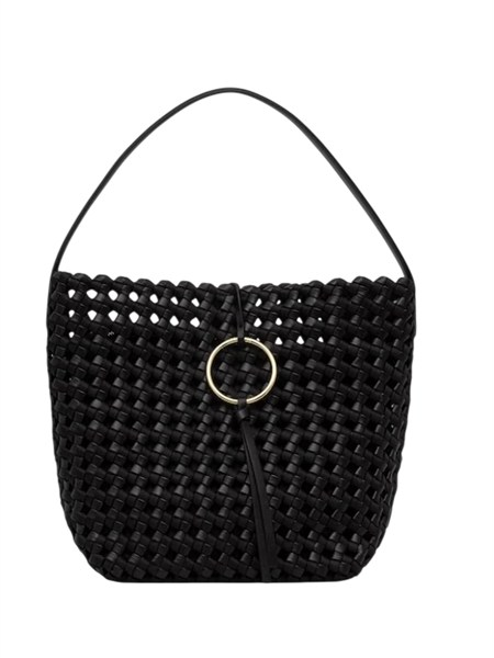 borsa nera mlabarca marella in tessuto spalmato e nylon mlabarca