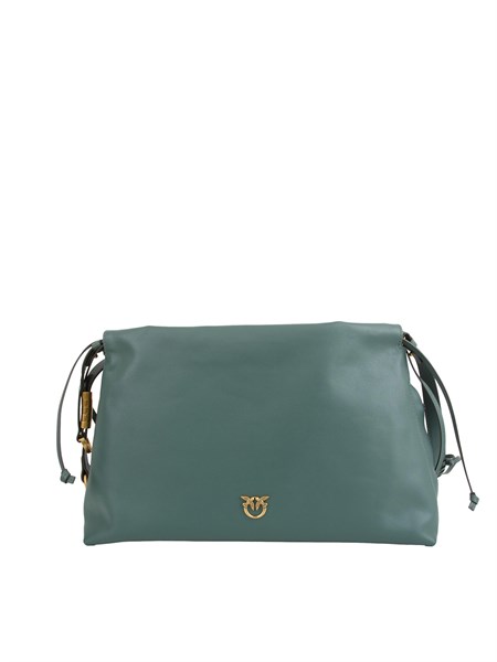 borsa pinko clutch grande in pelle verde 105825a0qo